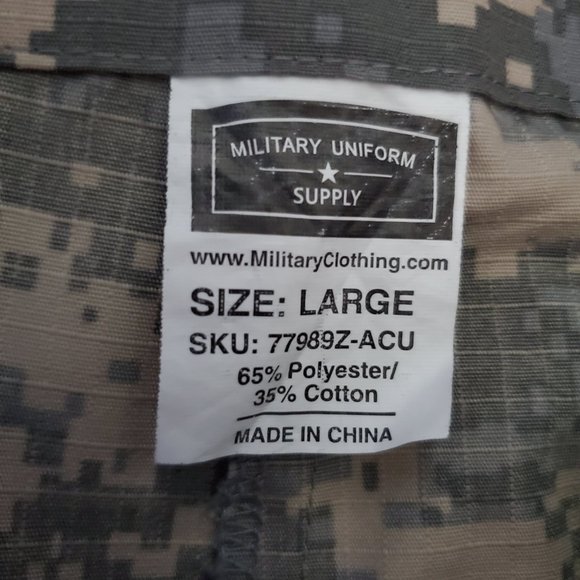 Military Uniform Supply Women's Digital Camo Fatigue Pants, Lg - Picture 5 of 6